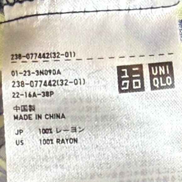 Uniqlo Maxi Dress Floral Blue Cottagecore Medium - Picture 9 of 10